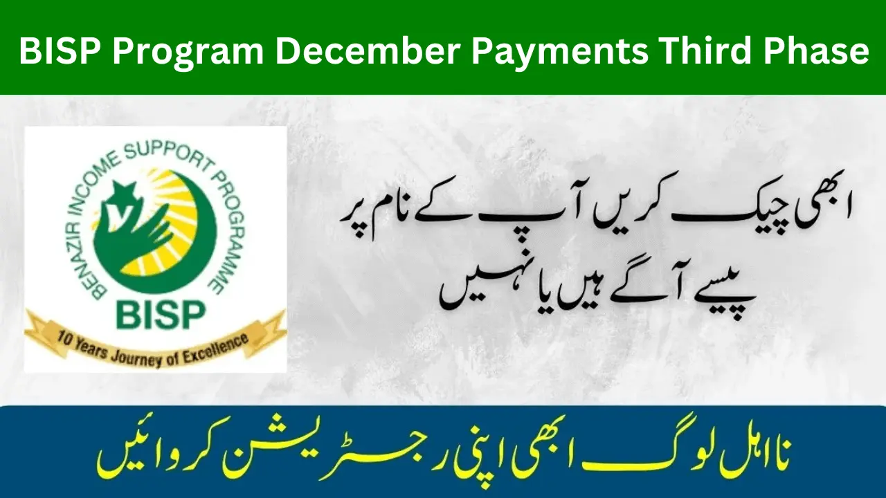 BISP Program December Payments